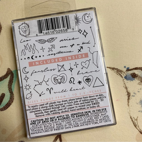 💜 Inked by Dani Temporary Tattoos - Zodiac Pack: Aries + Leo + Sagittarius NWT - Picture 6 of 9